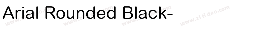 Arial Rounded Black字体转换